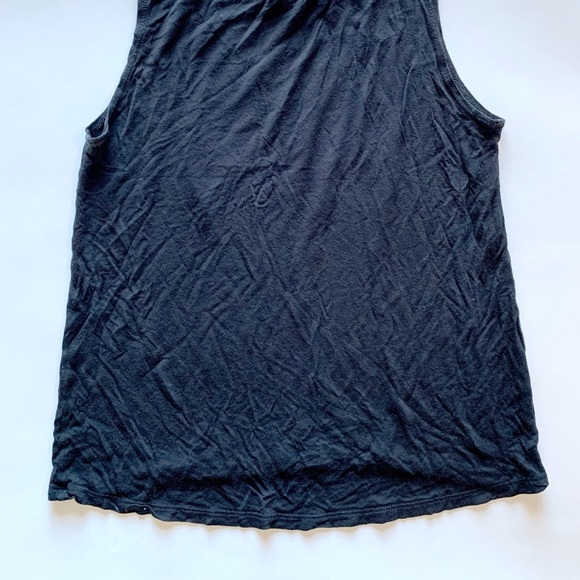 “Run. Play. Rose” Black White and Rose Gold Soft Sleeveless Shirt Women’s SZ M - Picture 2 of 3
